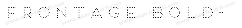 Frontage Bold字体转换
